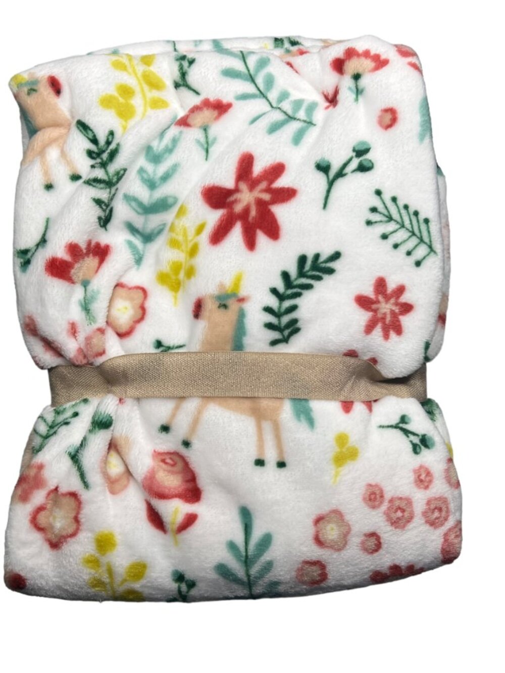 NWT Floral Botanical Flowers Unicorns Plush Baby Blanket Multicolor Berkshire - Picture 4 of 8